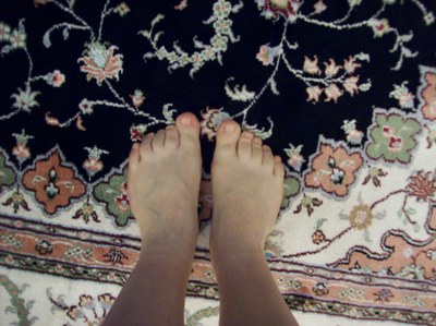 My feet on a rug.JPG