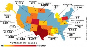fracking wells map