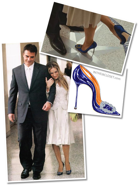 carrie manolo blahniks wedding shoes