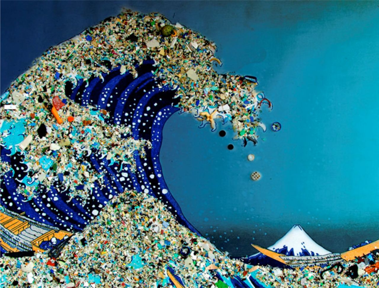 great pacific garbage patch satellite image