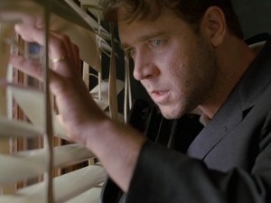Russell Crowe as John Nash in A Beautiful Mind