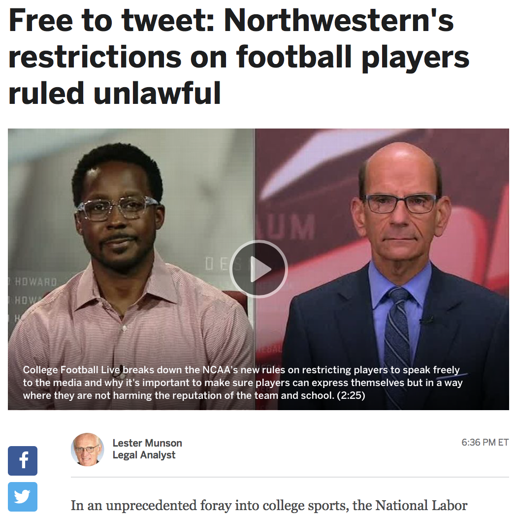 College Athletes Free to Tweet (and More)