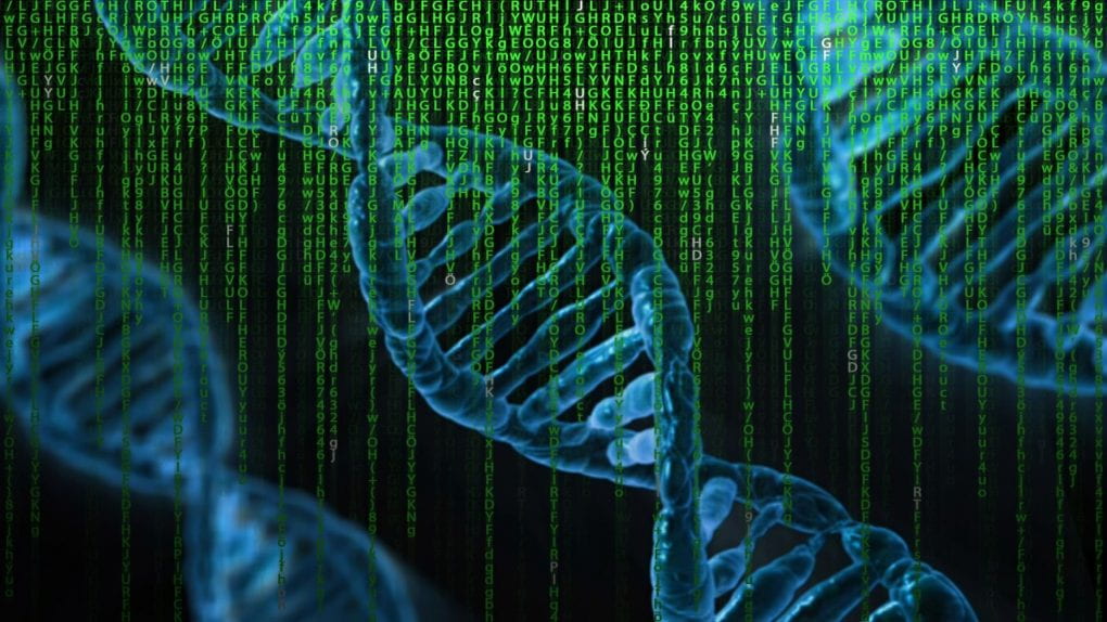 DNA computer code graphic