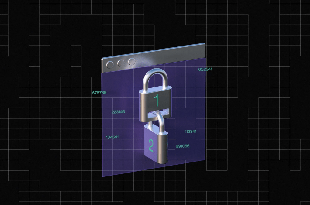 Stylized graphic of two-factor authentication by Maria Chimishkyan for The Verge.