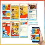 Colorful ui designs for a recipe app, grid layout