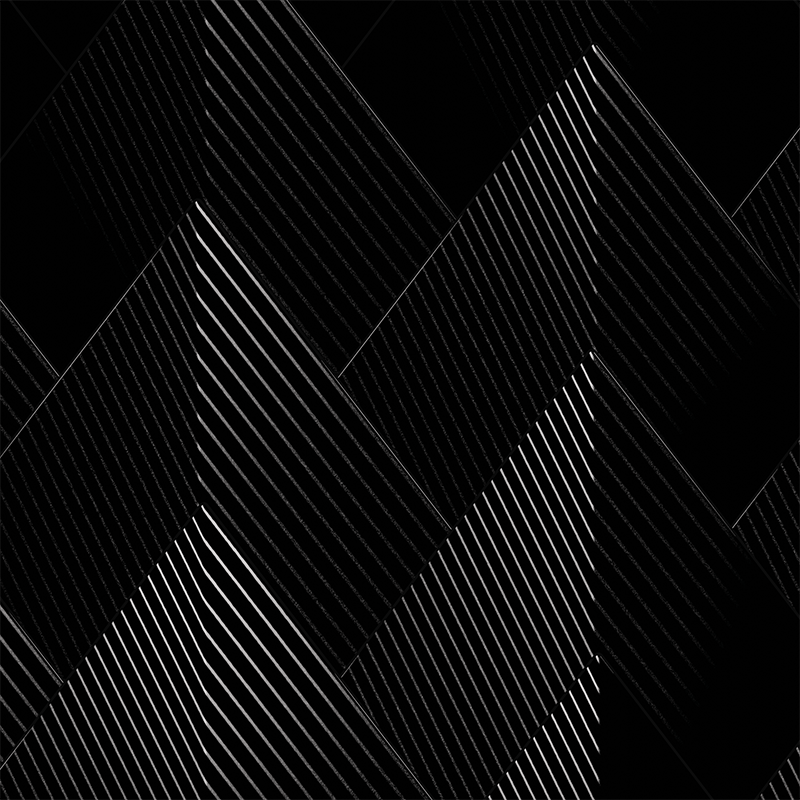 DMD 400 Spring 2020 Exhibition image illustration featuring striped pyramids emerging from a black background.