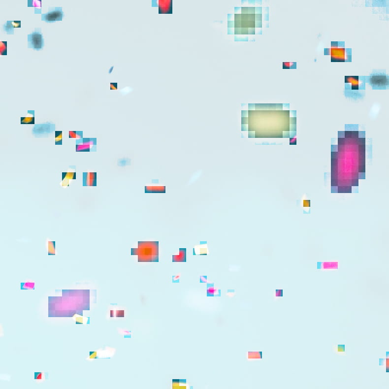 Abstract pixelated confetti