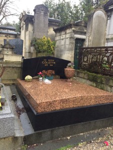 French author Colette's bed-like grave marker.