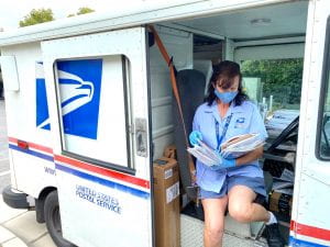 Mail Worker in a Truck