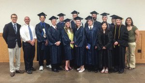 The 2015 Penn State Altoona RTE graduating class poses after commencement with RTE faculty and the Interim Associate Dean for Academic Affairs.