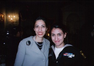 Left to right: Huma Abedin, Top Aide for Hillary Clinton and Leila Farzam 