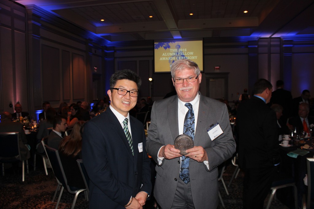 Dr. Jungwoo Ryoo, division head, Business, Engineering, and Information Sciences & Technology at Penn State Altoona, and Joseph Keller