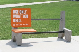 Denver Water Co Park Bench