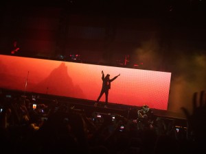 The Weeknd engaging with the crowd