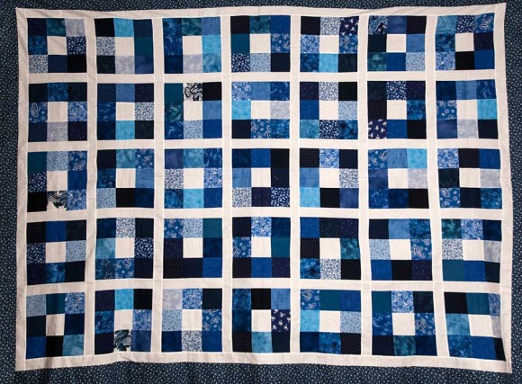 beautiful blue quilt