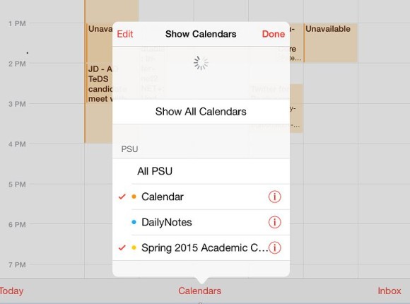 ucs calendar screen