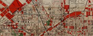 image of a 1934 map of commercial and residential Philadelphia