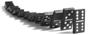 Just like these dominoes, we all become more civic when someone catalyzes it.