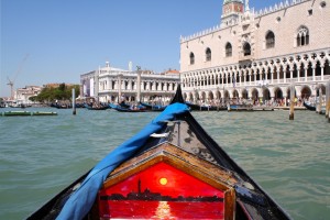 View of Doge's Palace from a gondola