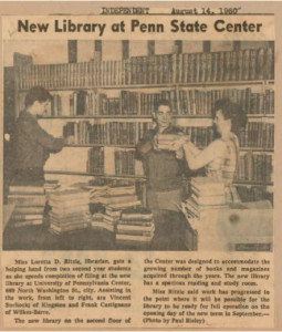 New Library at Penn State Center, The Independent, August 14, 1960