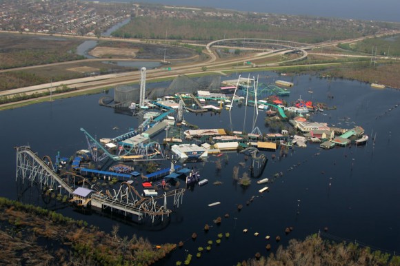 New-Orleans-LA-Sept.-14-2005-Six-Flags-Over-Louisiana-remains-submerged-two-weeks-after-Hurricane-Katrina-caused-levees-to-fail-in-New-Orleans