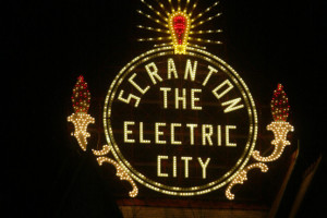 Scranton's electric city sign