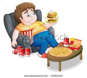 stock-photo-illustration-of-a-fat-boy-eating-on-a-white-background-132814127