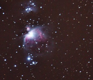 For example, this picture of the Orion Nebula was a three minute exposure.